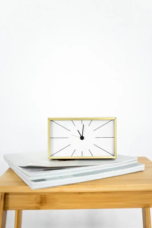 mini clock picture realistic bright closeup 