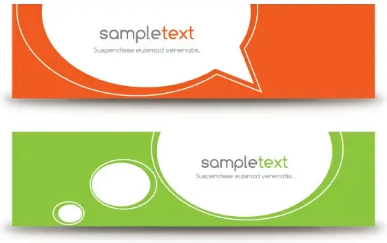minimal banners vector graphic