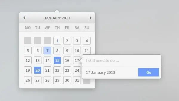 Minimal Calendar Widget