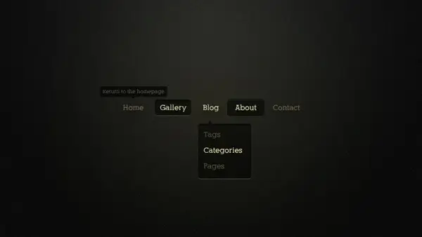 Minimalist Horizontal Navigation