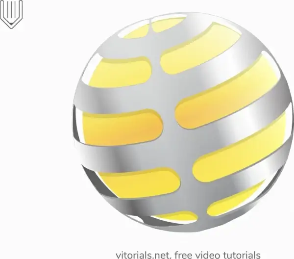 modern 3d sphere logo template
