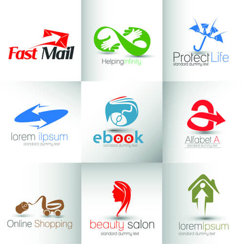 modern business logos design art vector