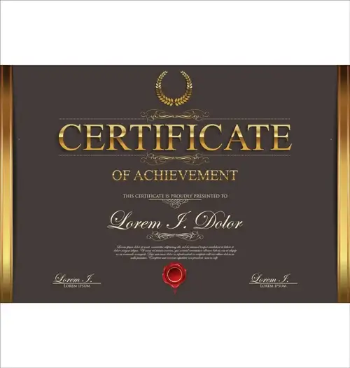modern certificate creative template vector