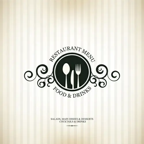 modern restaurant menu design graphic set 
