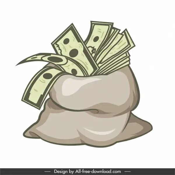 money sack icon retro design