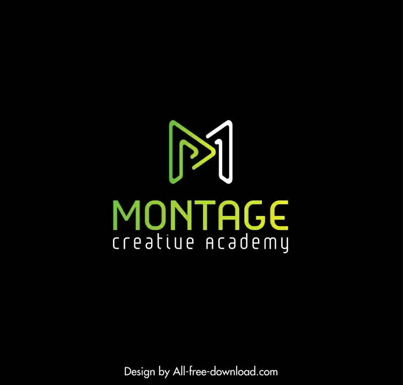 montage logotype flat modern contrast geometric stylized texts decor