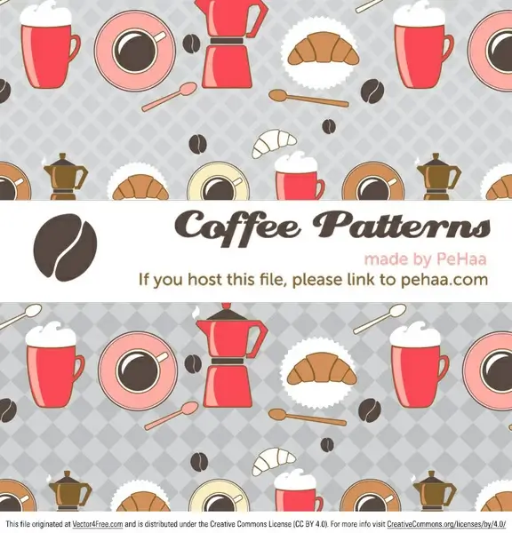 morning coffee free illustrator patterns