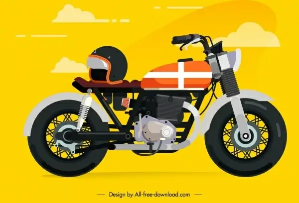 motorbike icon template modern stylish design