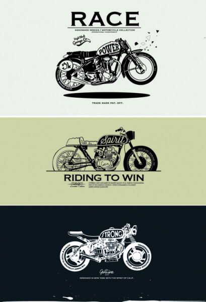 motorcycle retro posters creative vector graphics