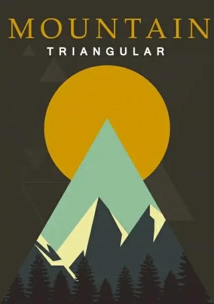 mountain landscape background triangle decor