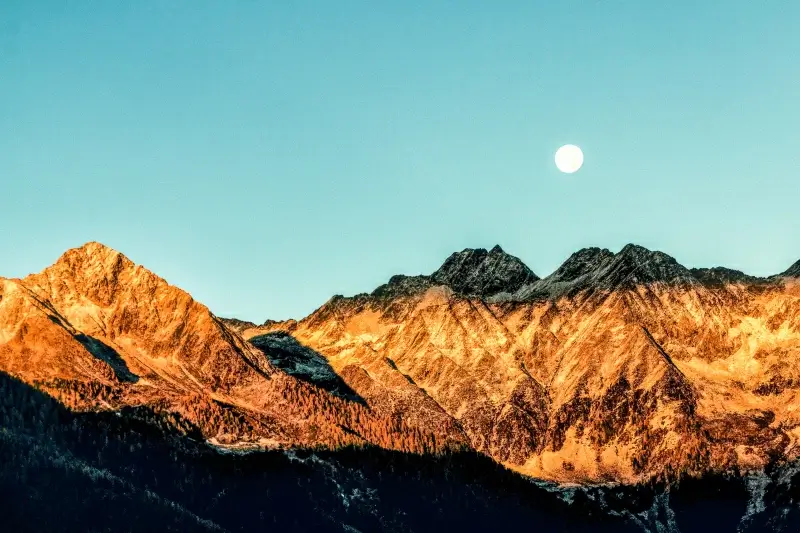 mountain range picture elegant contrast twilight 