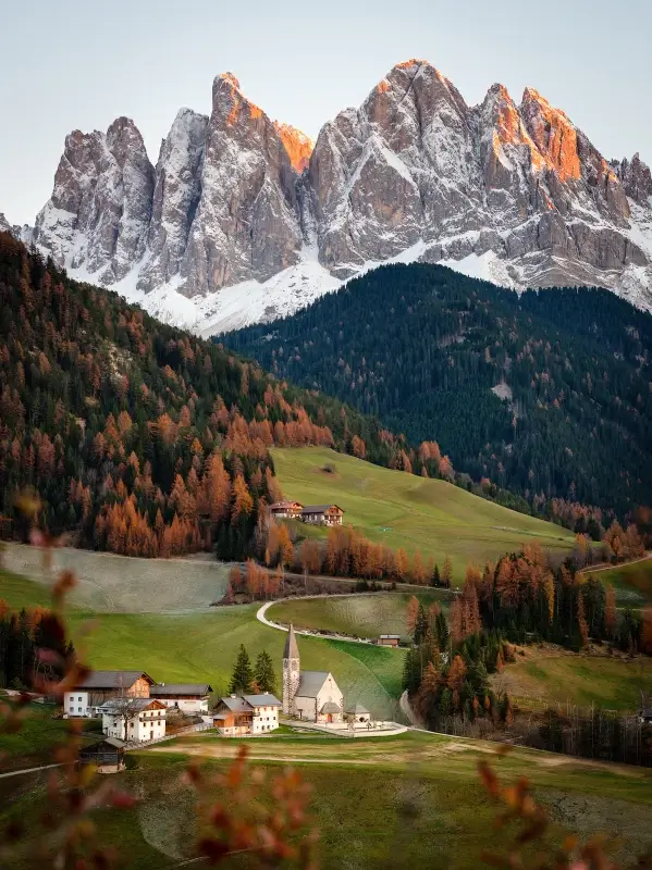 mountain village scenery picture elegant calmness 