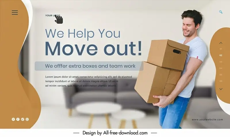 move home advertising poster template dynamic design 