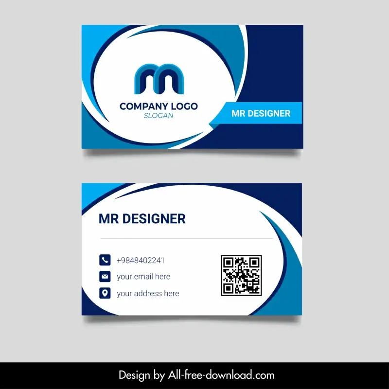 mr designer business card template elegant m logotype curves sketch