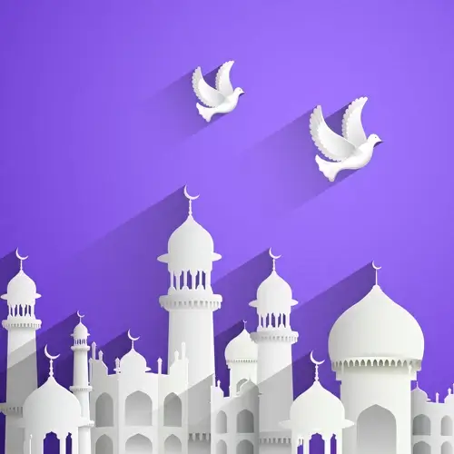 mubarak islam background design vector