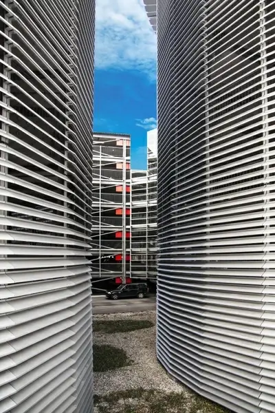 multi-storey car park lamellar steel