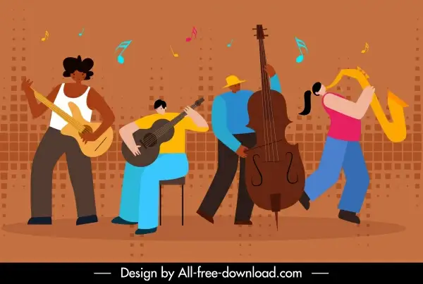 music background orchestra performance sketch cartoon design