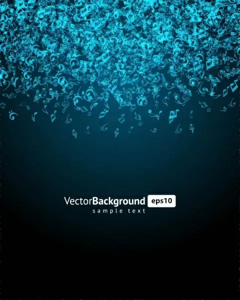 music keys blue background 04 vector