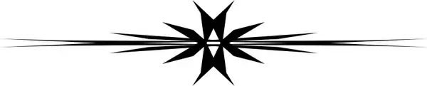 Muster 43e Vierarmiger Stern gestreckt - Bordüre