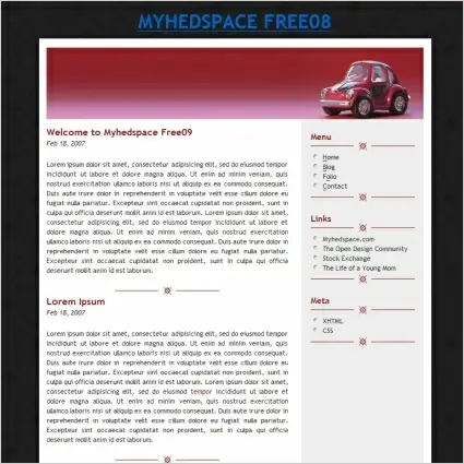 My hed space Free 08 Template