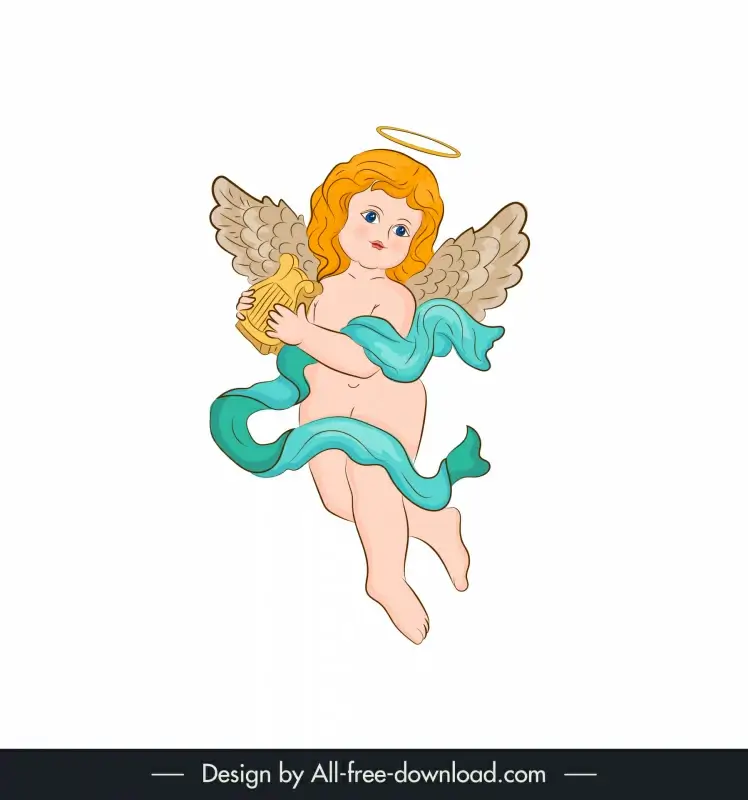 my little angel confection icon lovely cartoon character design handdrawn classic sketch