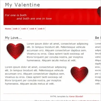 My Valentine Template