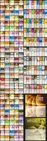 n a variety of card templates vector background