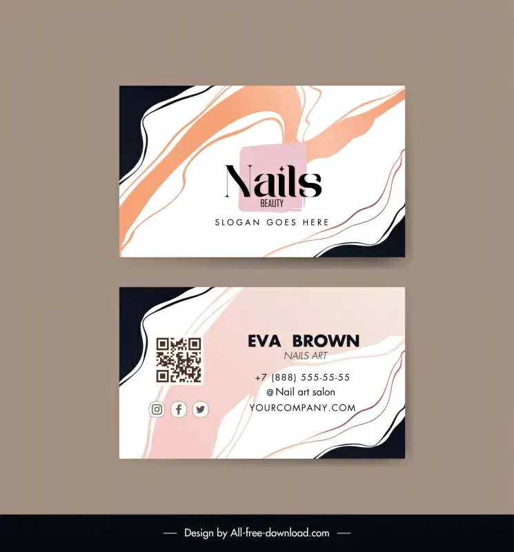 19+ Nail Salon Business Card Templates - Word, AI, PSD