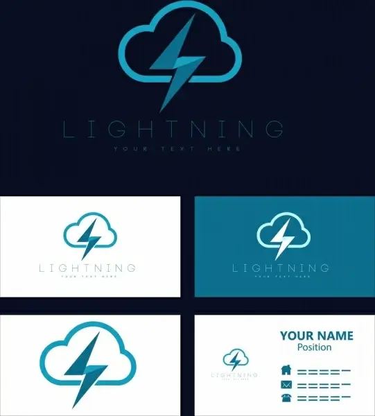 name card templates lightning logo design
