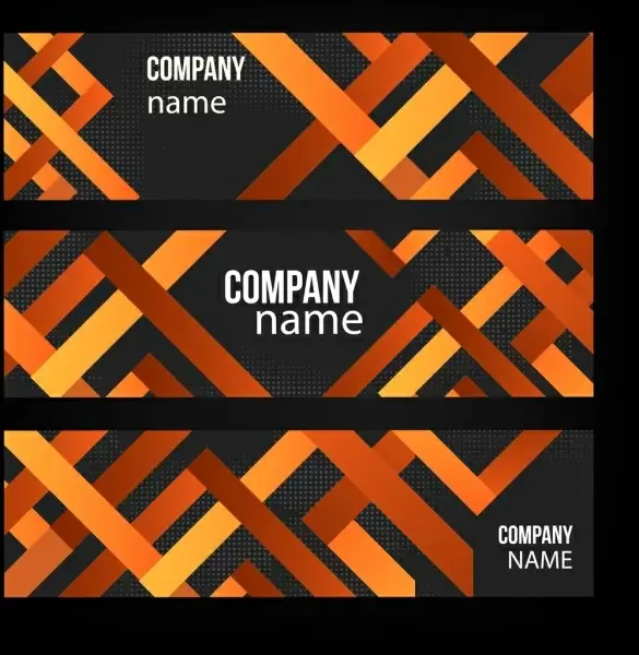 name card templates modern abstract crossed lines decor