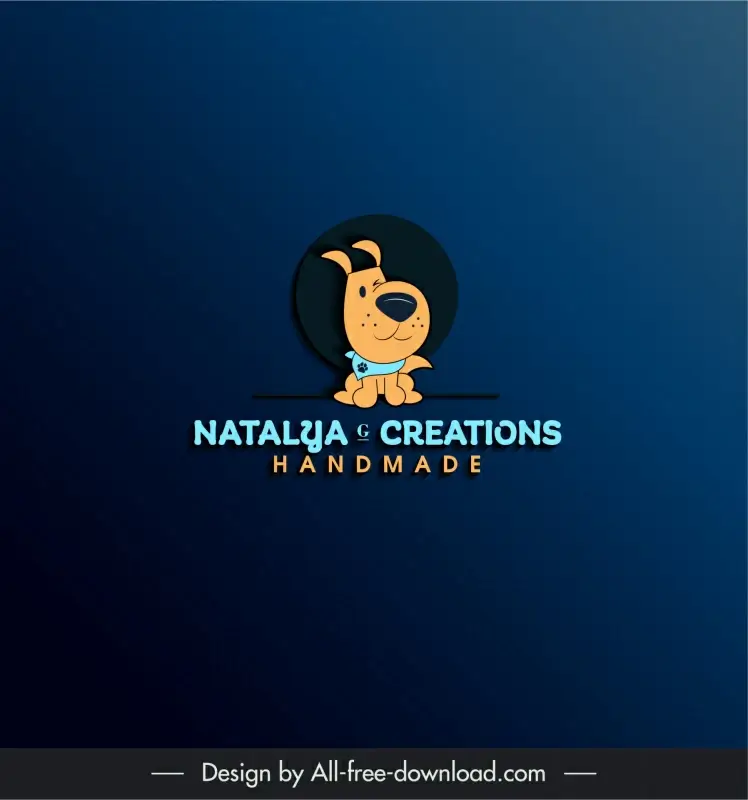 natalya g creations logo cute funny dog sketch