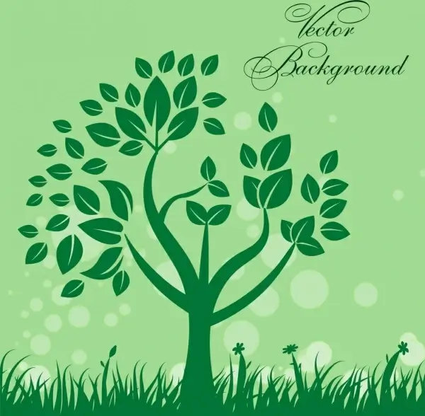 natural background design green tree bokeh style