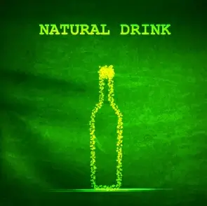 natural drink green background vector