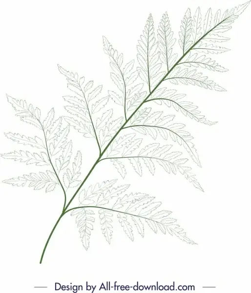 nature background green leaf branch sketch