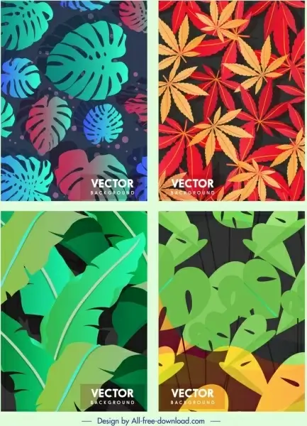 nature background templates colorful leaves decor