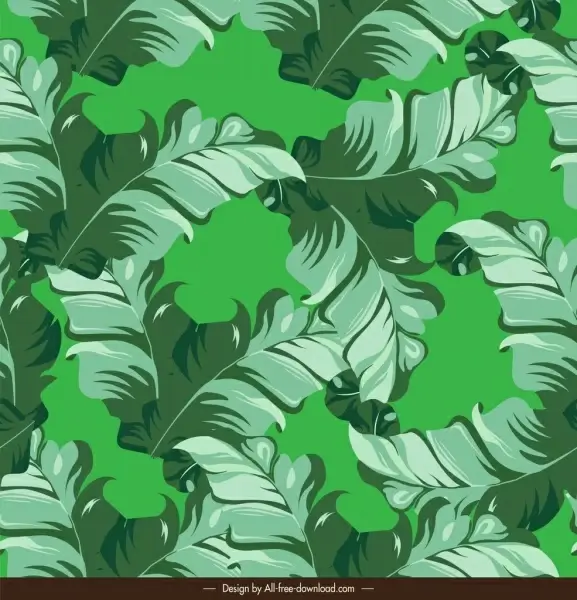 nature pattern luxuriant green leaves decor