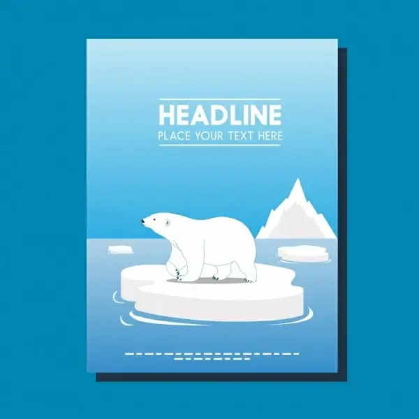 nature poster design white bear polar decoration