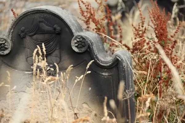 neglected tombstone