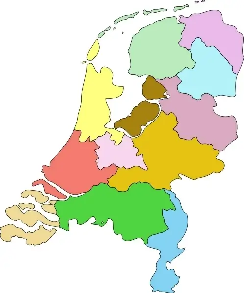 Netherland Nederland Map clip art