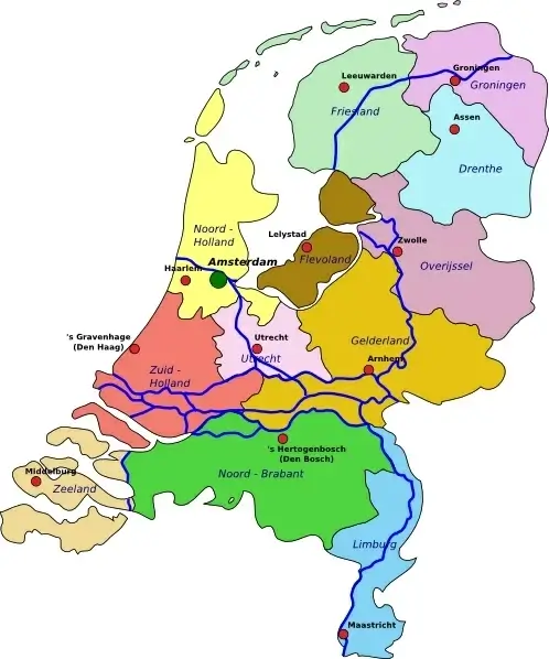 Netherlands Map clip art