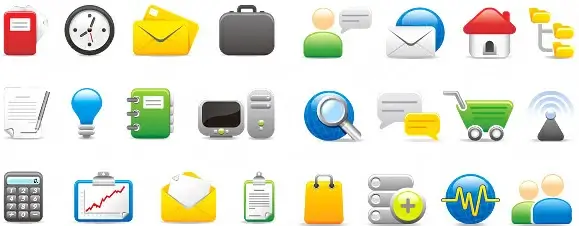 network and office icon vector