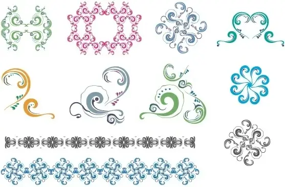 New free set: Colorful ornaments & patterns
