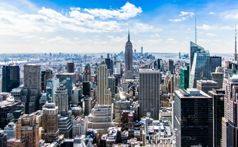 new york city scenery picture elegant high view skyscrapers scene 
