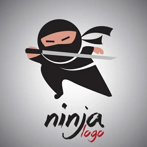 ninja logo with sword