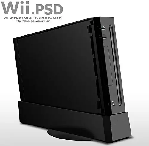 Nintendo Wii Black PSD File