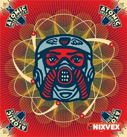 NixVex "Atomic Insecurity" Free Vector with OpArt texture
