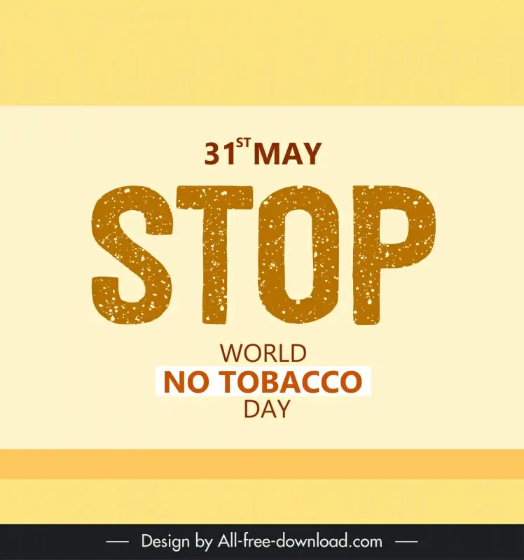 no tobacco day with stop word banner elegant modern flat design 