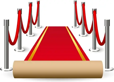noble red carpet vector set