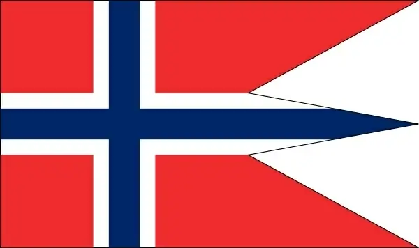 Norwegian State And War Flag clip art