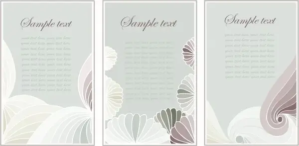decorative background templates colored handdrawn curves sketch